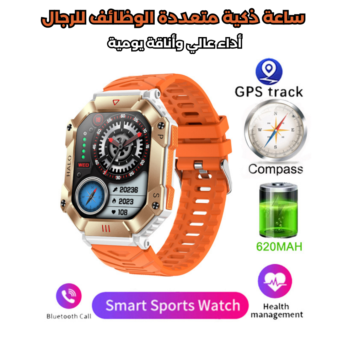⌚️ ساعة سمارت رجالية متعددة الوظائف – تصميم عصري ومزايا لا تحصى